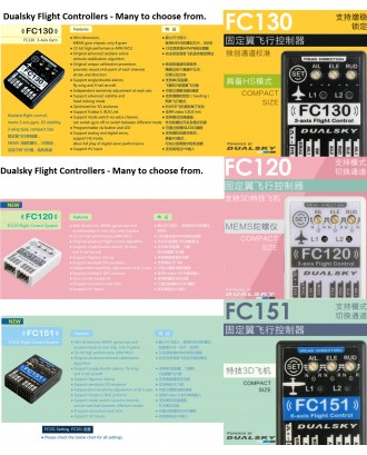 Dualsky Flight Controllers FC130 FC120 FC151 FC450 FC451