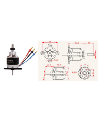 Dualsky ECO 2216C Brushless Outrunner Motor – 1250KV / 1460KV Electric Propulsion System for RC Aircraft & UAV Applications