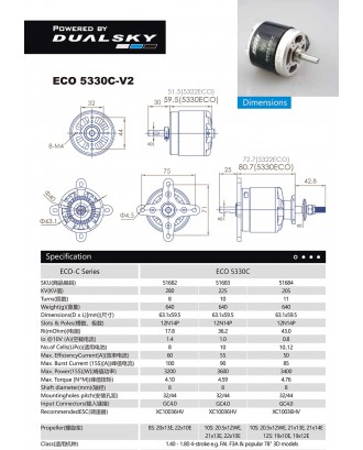 Dualsky ECO5330C Brushless Motor for 1.40-1.80 FAI, FA3 3D Model
