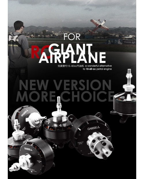 Dualsky GA800 Motor 550KV 850KV for E-conversion of Giant RC Plane
