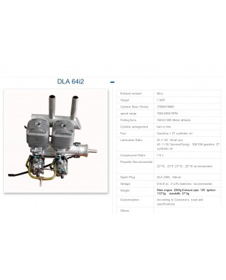 DLA 64 i2 inline Twin Petrol Engine incl all accessories Latest Model