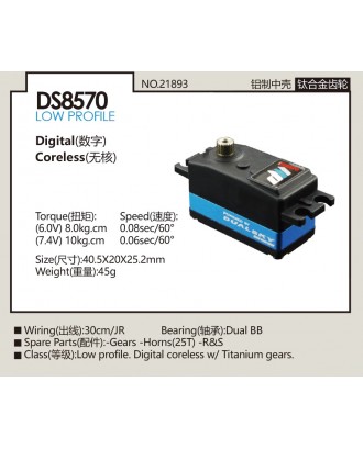 Wholesale Dualsky 11pcs DS8570 Digital Low Profile Servo