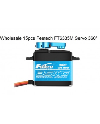 Wholesale 15pcs Feetech FT6335M 7.4V 35kg/cm Digital 360 Servo