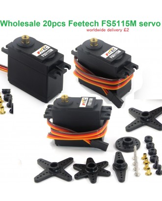 Wholesale 20pcs Feetech FS5115M or Feetech FS5113M 15kg/cm Analog Servo