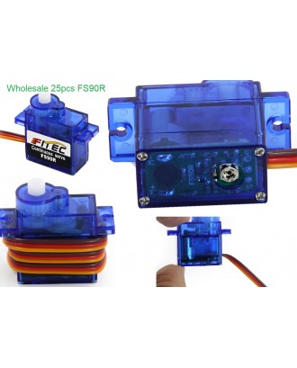 Wholesale 25pcs Feetech FS90R Micro Analog Servo 360 Degree Continuous Rotation