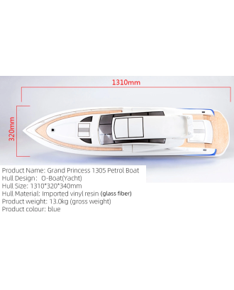 TFL Large Princess 1310mm Gas RC Yacht ARTR with 30cc Engine & Dual Rudder Drive System