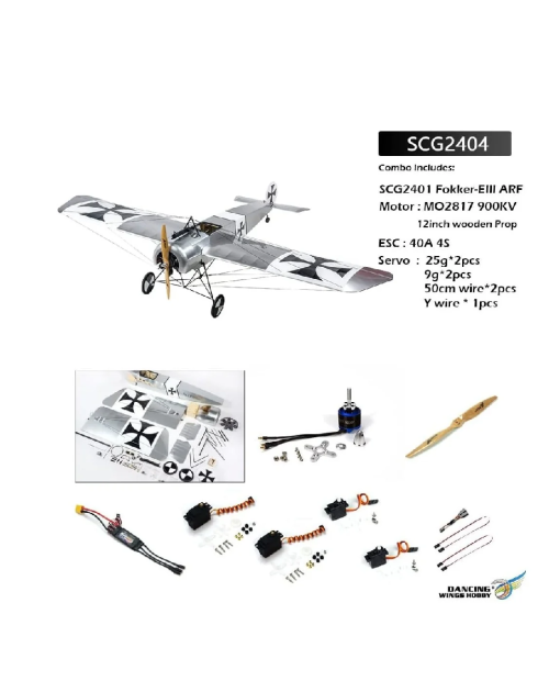 DW Hobby Fokker EIII Eindecker 1.58M 1:6 Scale ARF Balsa RC Plane – SCG24 DW Hobby Fokker EIII Eindecker 1.58M 1:6 Scale ARF Balsa RC Plane – SCG24